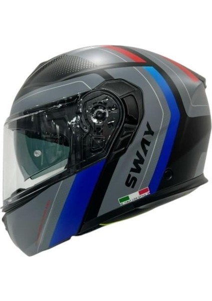 Çene Açılır Kask Sw 917 Kore Siyah Mavi