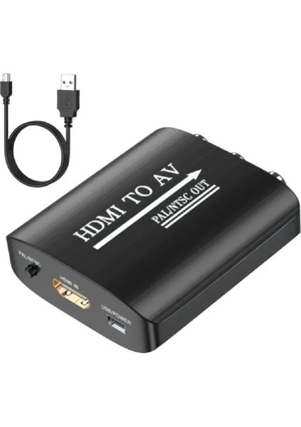 4334 HDMI To Av Rca Tos Çevirici Dönüştürücü Adaptör