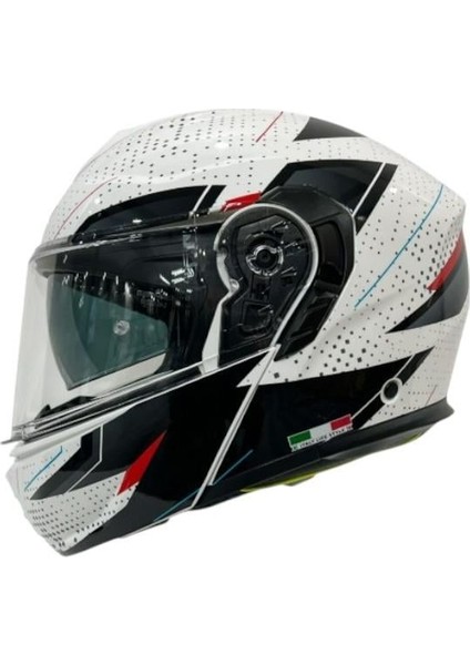 Çene Açılır Kask Sw 917 Fusion Beyaz Siyah