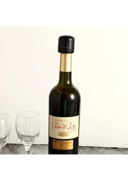 . Vakumlu ve Kilitli Şarap Şişesi ve Şişe Tıpası - Tazeleyen ve Koruyan Tasarım