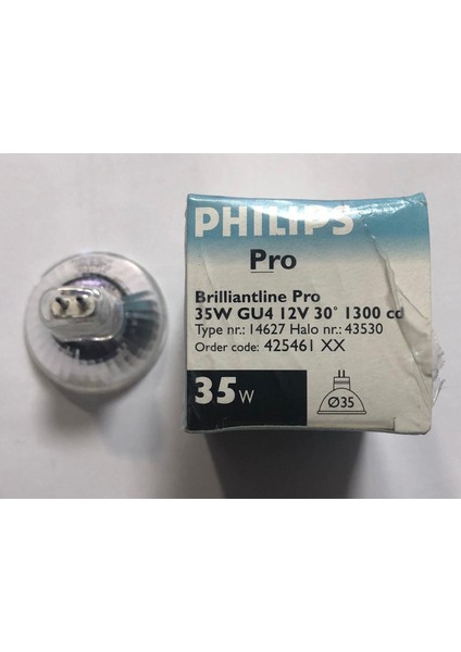 5 Adet Phılıps 12V 35W Mr 11 Halojen Çanak ÇAP:35MM