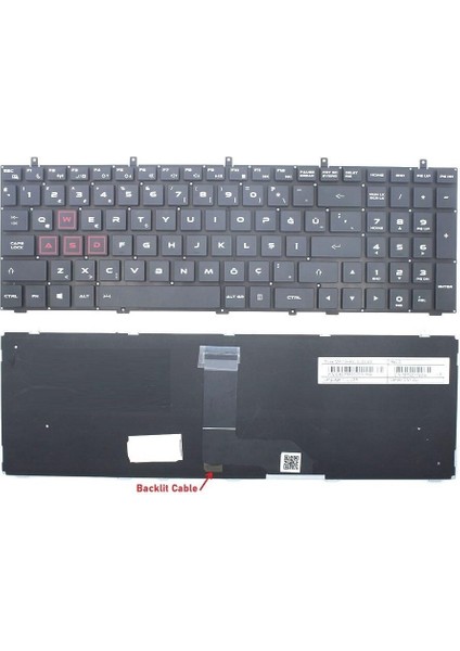 Casper Excalibur G850.7700-81G0P Notebook Klavyesi, Laptop Tuş Takımı (Siyah Tr) Işıklı