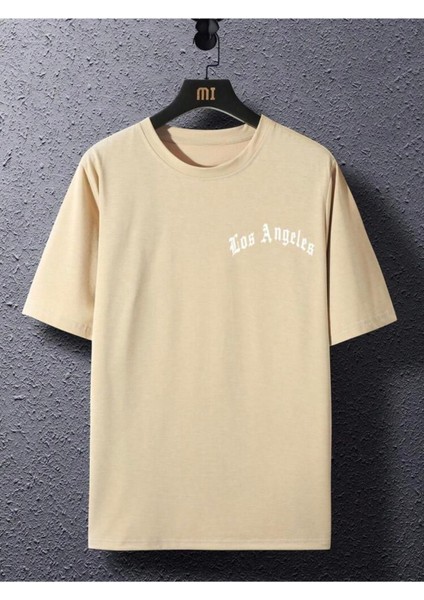 Los Angels Göğüs Baskılı Basic T-Shirt fiyatları