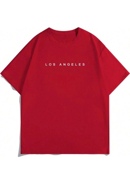 Los Angels Yazı Detaylı Basic T-Shirt fiyatları