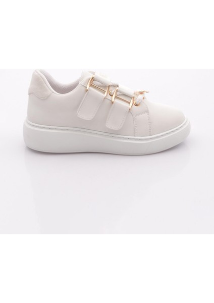B1005 Kadin Aksesuarli Kemer Detayli Sneakers Ayakkabi