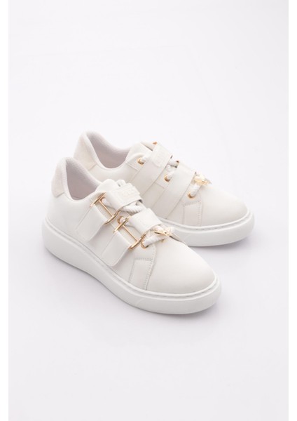 B1005 Kadin Aksesuarli Kemer Detayli Sneakers Ayakkabi
