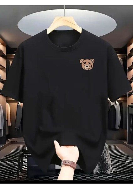 Mini Ayıcık Baskılı Basic T-Shirt