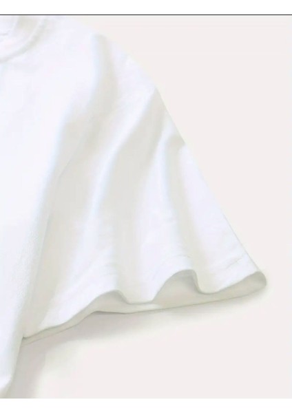 Leopar Desenli Kurdele Detaylı Basic T-Shirt