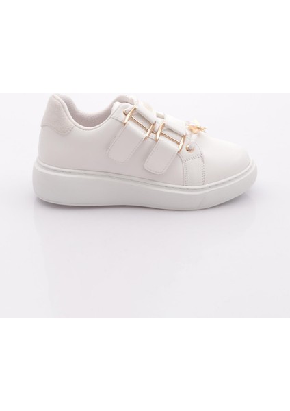 B1005 Kadin Aksesuarli Kemer Detayli Sneakers Ayakkabi