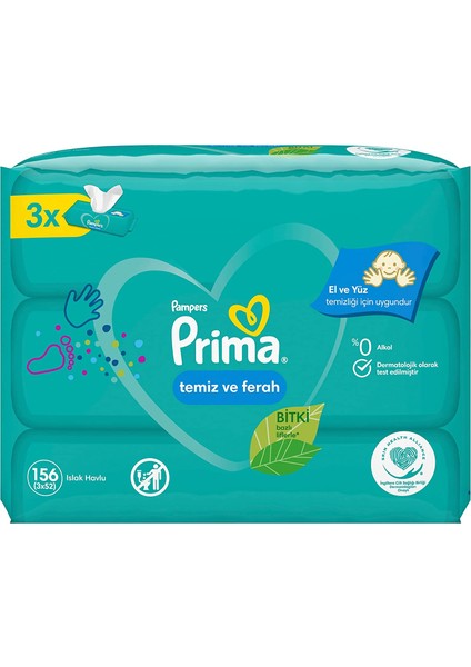 Islak Havlu Mendil Temiz ve Ferah (Bitki Bazlı) 27 Li Set (9pk*3) 1404 Yaprak fiyatları