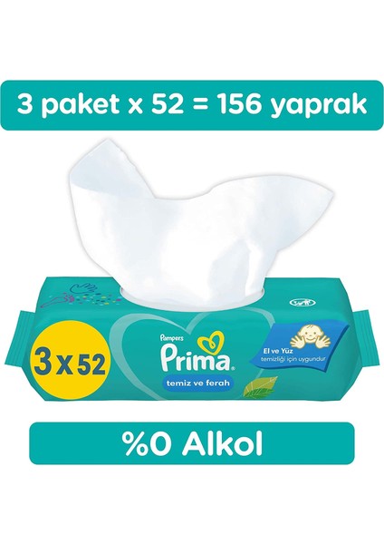 Islak Havlu Mendil Temiz ve Ferah (Bitki Bazlı) 27 Li Set (9pk*3) 1404 Yaprak modelleri
