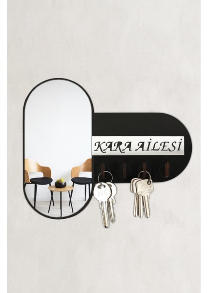 Dekoratif Aynalı Pleksi Anahtarlık Askısı Isme Özel Pleksi Yazılı Organizer Anahtar Düzenleyici Mdf