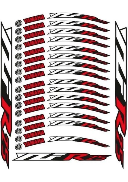 Yamaha R25 Kırmızı Baskı 1 Set Jant Şeridi