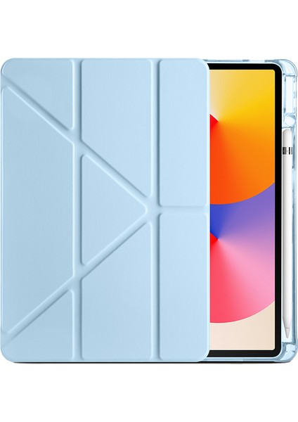 Honor Pad X8A 11 Inç Uyumlu Uyku Modlu Standlı Kalemlikli Trifolding Fuchsia Tablet Kılıfı