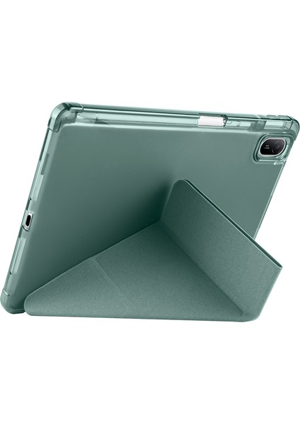 Honor Pad X8A 11 Inç Uyumlu Uyku Modlu Standlı Kalemlikli Trifolding Fuchsia Tablet Kılıfı