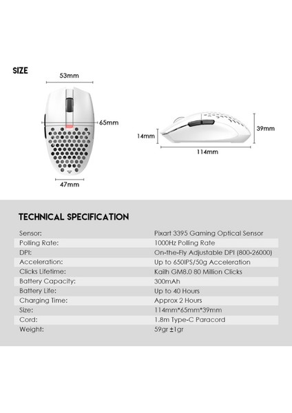 Arıa Xd7 Superlıght Kablosuz Oyuncu Mouse PAW339 fiyatları