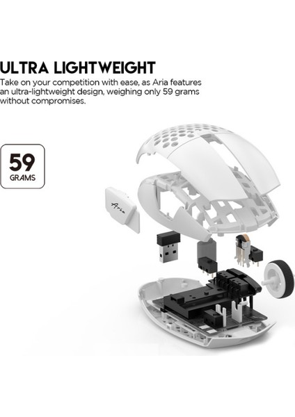 Arıa Xd7 Superlıght Kablosuz Oyuncu Mouse PAW339