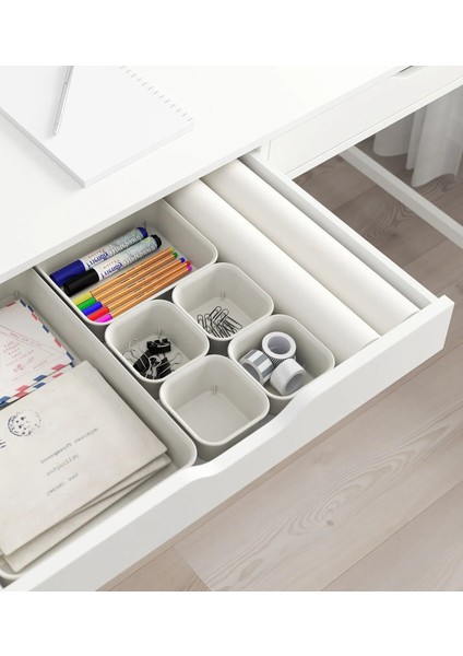5 Adet Dolap Içi Düzenleyici Kutular 10 x 10 x 5 cm Ikea 5'li Set Organizer Masaüstü Çekmece Içi Saklama Kutusu