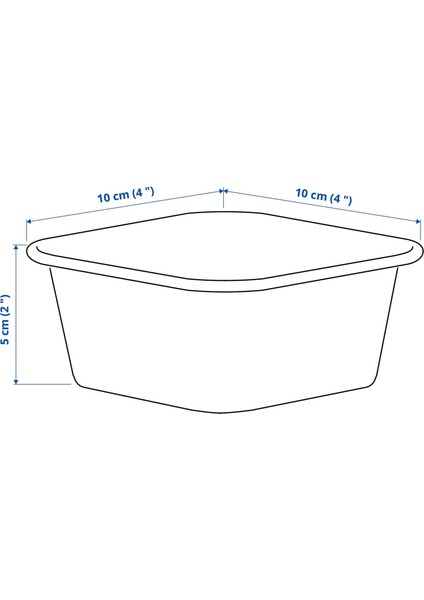5 Adet Dolap Içi Düzenleyici Kutular 10 x 10 x 5 cm Ikea 5'li Set Organizer Masaüstü Çekmece Içi Saklama Kutusu