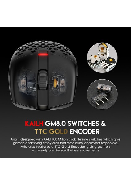 Arıa Xd7 Superlıght Kablosuz Oyuncu Mouse PAW339