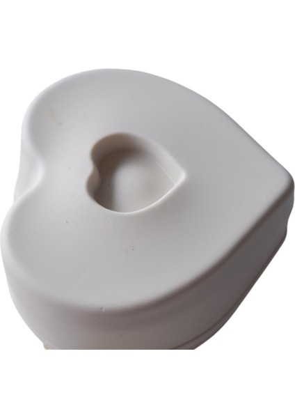 Bybirgül Beyaz+Kırmızı 12 Li Mini Silikon Kalp Kek Kalıbı,muffin Kalıbı ,airfryer Kabı 12 Adet