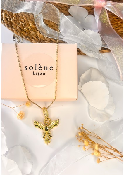 Angels Gold Melek Kanatlı Çelik Kolye modelleri