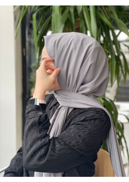 Koyu Gri Sima Medine İpeği Şal modelleri