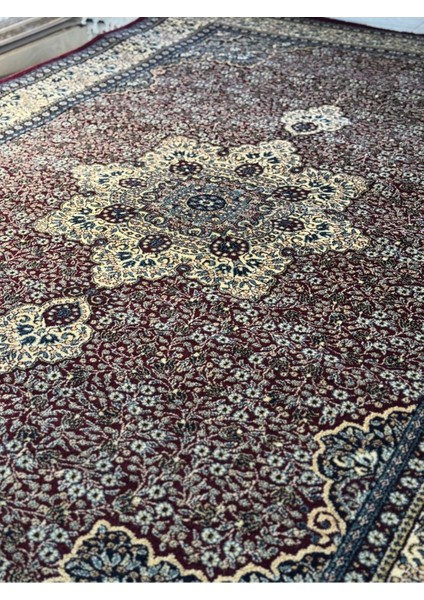 Baharistan Premium PREM01 Göbekli Klasik Salon Halısı Özel Desen Iran Halısı Tarzı Bordo fiyatları