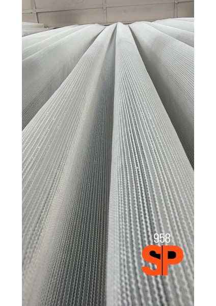 Ekru Ince Simli,ince Çizgili,kırışmaz Ütü Istemez Düz Tül 1/3 Pile fiyatları