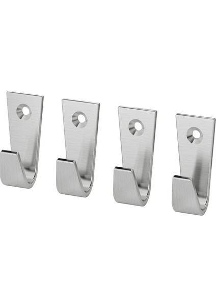 4 Adet Metal Duvar Askısı Ikea 4'lü Set Askı Duvar Kancası Askılık Gri Renk Kanca