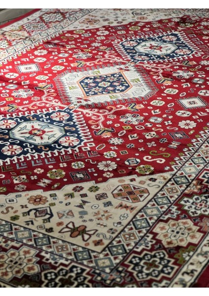 Asaryün Halı Ipek H4320 Bordo Ipeksi Geleneksel Renkli Göbekli Klasik Desen Salon Halısı Modern fiyatları