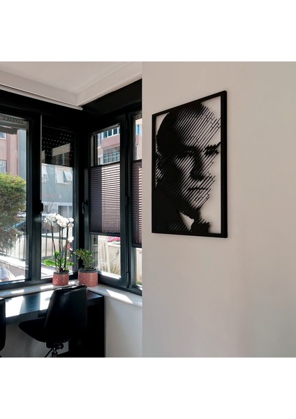 Metal Atatürk Portresi - Atatürk Duvar Tablosu - Ev Ofis Dekorasyon - Ofis Aksesuarları - APT031 fiyatları