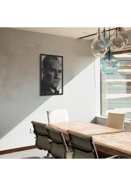 Metal Atatürk Portresi - Atatürk Duvar Tablosu - Ev Ofis Dekorasyon - Ofis Aksesuarları - APT031 fırsatları