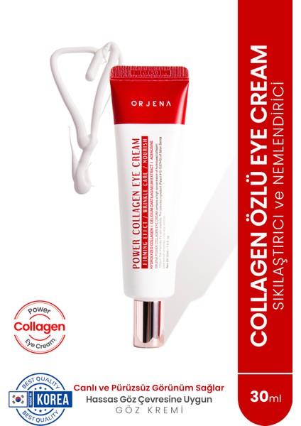 Göz Kremi Vegan Formül ile Cilt Bakımı 30 ml Kolajen Etkisiyle Sıkılaştırıcı