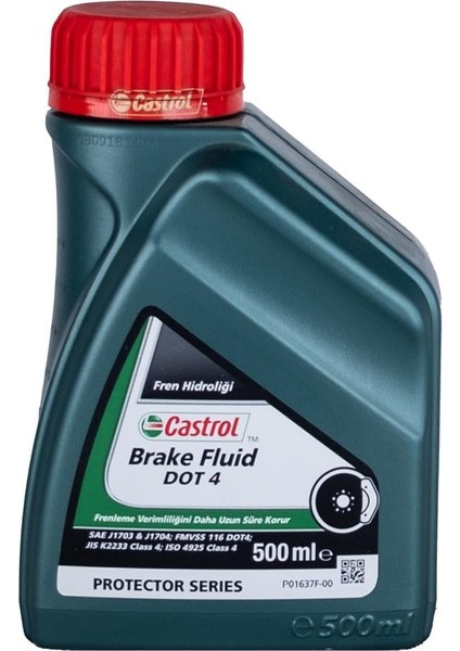 Brake Fluid Dot 4 0.5 Lt