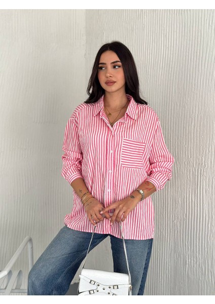 Tek Cepli Modal Kumaş Çizgili Gömlek fiyatları