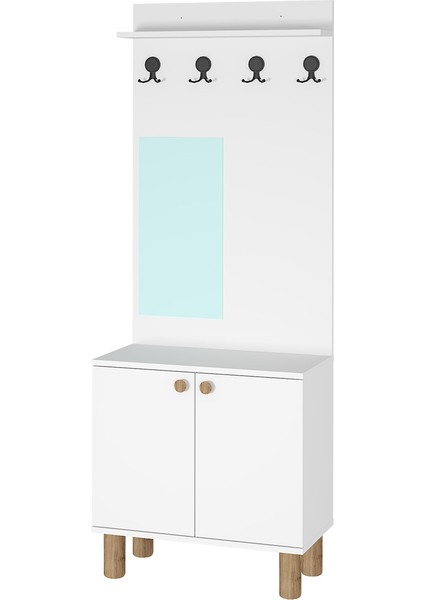 Ferda-1 Bohem Ayaklı Aynalı Vestiyer Portmanto Ayakkabılık FRD01 fırsatları