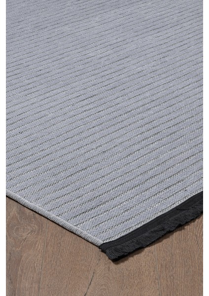 Paradis Gri Renk Fitil Model Yıkanabilir Şönil Kilim