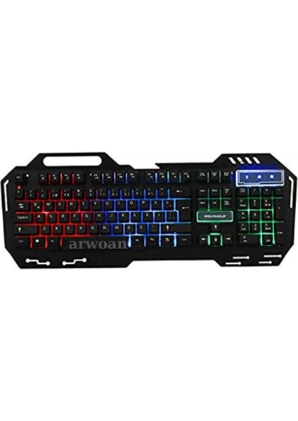 K18 Işıklı Oyuncu Q Klavye Mouse Seti PG-8018 Siyah