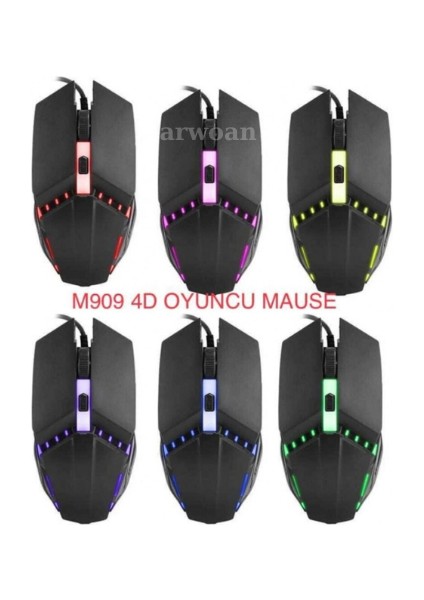 K18 Işıklı Oyuncu Q Klavye Mouse Seti PG-8018 Siyah