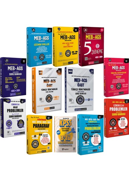 2025 Meb-Ags / Öabt Türkçe Full Set(Hibrit/ Fiziksel Kitap+Yapay Zeka Desteği)