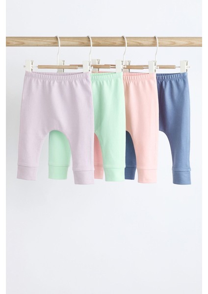 % 100 Pamuklu Multi Pastel 4’lü Eşofman Alt Set
