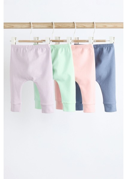% 100 Pamuklu Multi Pastel 4’lü Eşofman Alt Set