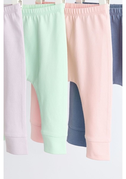 % 100 Pamuklu Multi Pastel 4’lü Eşofman Alt Set