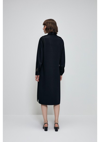 Fermuarlı Uzun Elbise Siyah 124L8734000 fırsatları