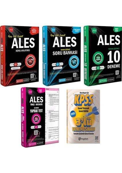 2025 Ales Konu Anlatımı / Soru Bankası / Çek Kopart Yaprak Test / Çözümlü 10 Deneme / 2025 Çözümlü 3deneme