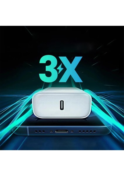 Omix X700 128/256 Uyumlu 35W Type-C Hızlı Şarj Aleti Adaptörü(Başlık) Beyaz