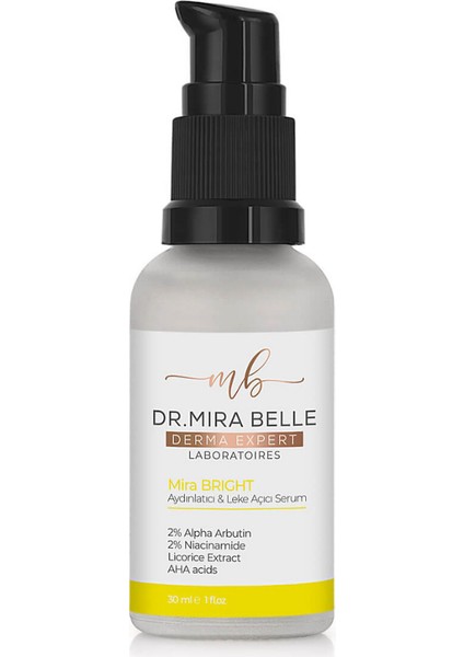 Bright - Aydınlatıcı & Serum Glutatyon, Hyaluronik Asit, Kojik Asit 30 ml