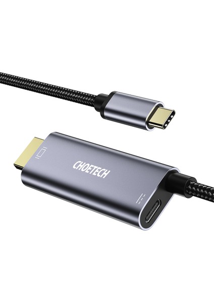 USB Type C - HDMI Kablosu 60W Güç Dağıtımı Şarj Bağlantı Noktası Adaptörü 6ft (XCH-M180)