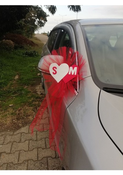 Kırmızı Beyaz Kalpli Etekli Konvoy Süsü 20 Li